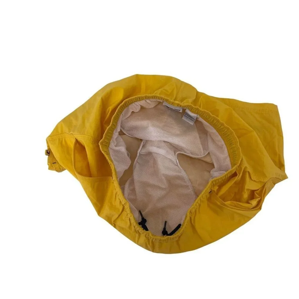 Tommy Hilfiger Swim Trunks Vintage Yellow Lined Mens Size L Tommy Athletics Swim